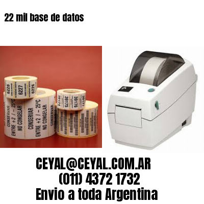 22 mil base de datos