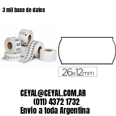 3 mil base de datos
