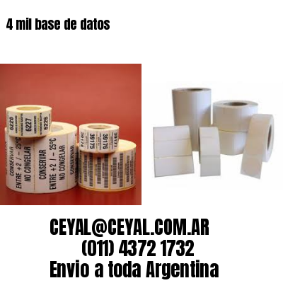 4 mil base de datos
