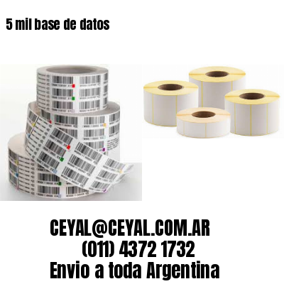 5 mil base de datos