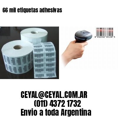 66 mil etiquetas adhesivas