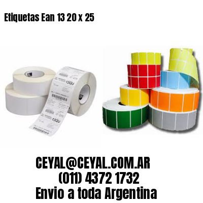 Etiquetas Ean 13 20 x 25