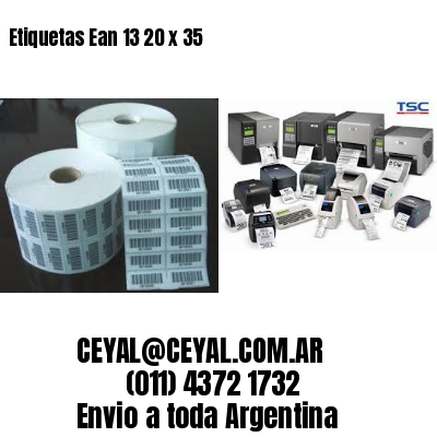 Etiquetas Ean 13 20 x 35