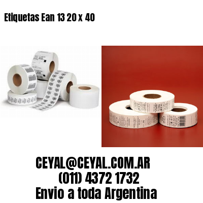 Etiquetas Ean 13 20 x 40
