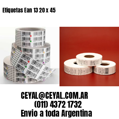 Etiquetas Ean 13 20 x 45