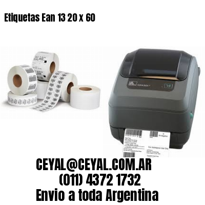 Etiquetas Ean 13 20 x 60