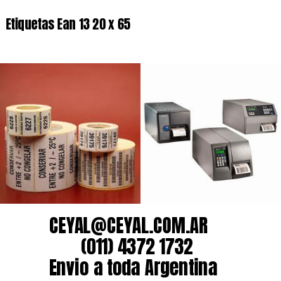 Etiquetas Ean 13 20 x 65