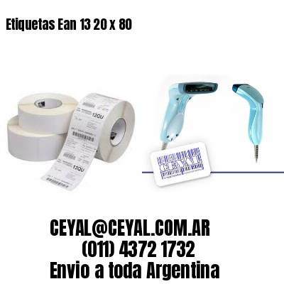 Etiquetas Ean 13 20 x 80