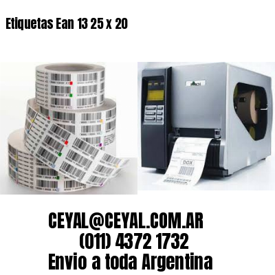 Etiquetas Ean 13 25 x 20