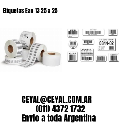 Etiquetas Ean 13 25 x 25