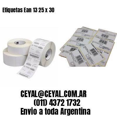 Etiquetas Ean 13 25 x 30