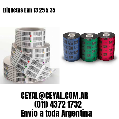 Etiquetas Ean 13 25 x 35