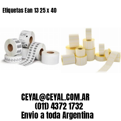 Etiquetas Ean 13 25 x 40