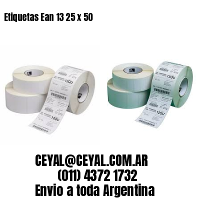 Etiquetas Ean 13 25 x 50