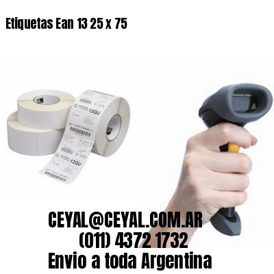 Etiquetas Ean 13 25 x 75