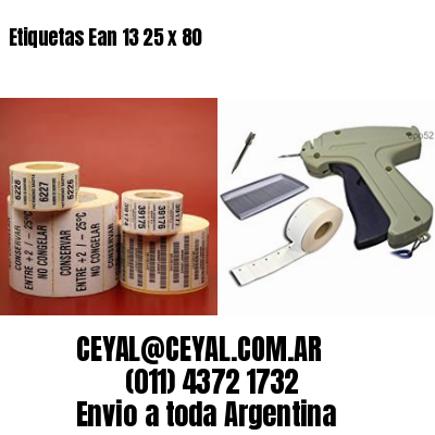 Etiquetas Ean 13 25 x 80