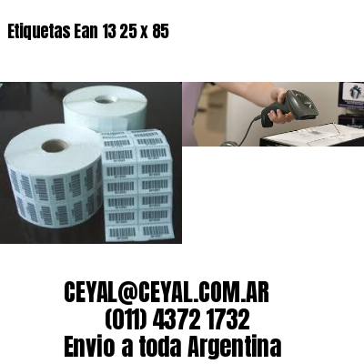 Etiquetas Ean 13 25 x 85