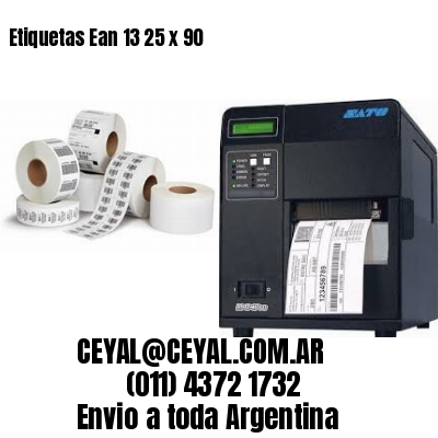 Etiquetas Ean 13 25 x 90