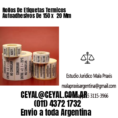 Rollos De Etiquetas Termicos Autoadhesivos De 150 x  20 Mm