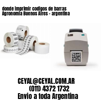 donde imprimir codigos de barras Agronomia Buenos Aires – argentina