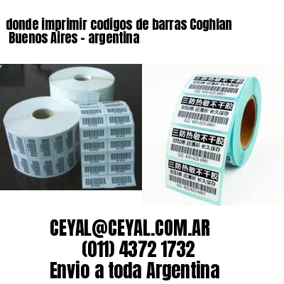 donde imprimir codigos de barras Coghlan  Buenos Aires – argentina