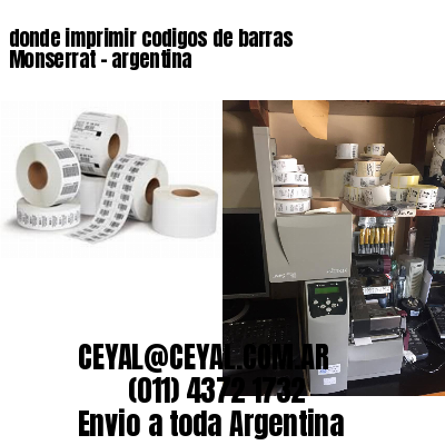donde imprimir codigos de barras Monserrat – argentina