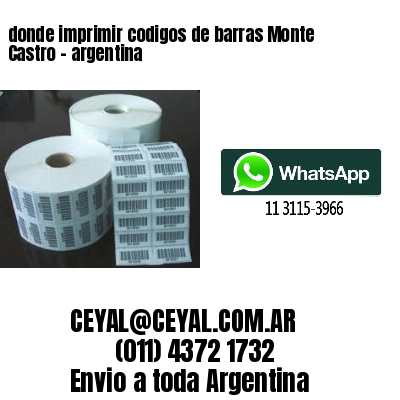donde imprimir codigos de barras Monte Castro – argentina