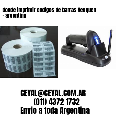 donde imprimir codigos de barras Neuquen – argentina