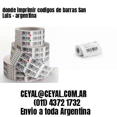 donde imprimir codigos de barras San Luis – argentina