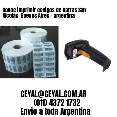 donde imprimir codigos de barras San Nicolás  Buenos Aires – argentina