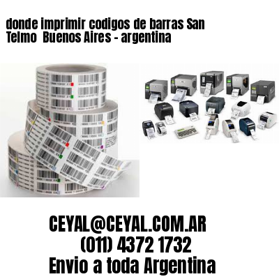 donde imprimir codigos de barras San Telmo  Buenos Aires – argentina