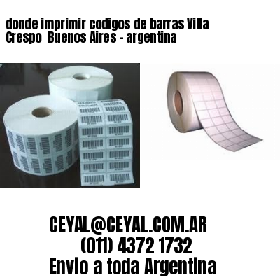 donde imprimir codigos de barras Villa Crespo  Buenos Aires – argentina