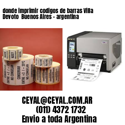 donde imprimir codigos de barras Villa Devoto  Buenos Aires – argentina