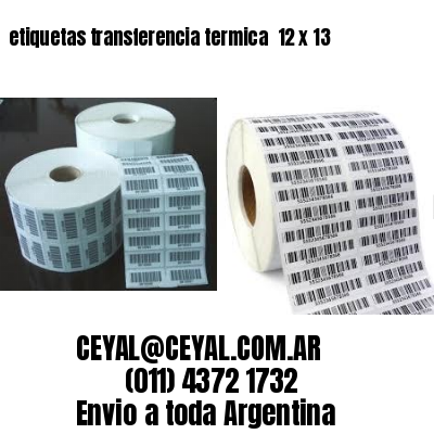 etiquetas transferencia termica  12 x 13
