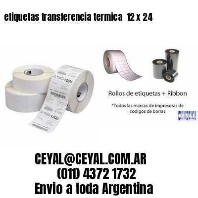 etiquetas transferencia termica  12 x 24