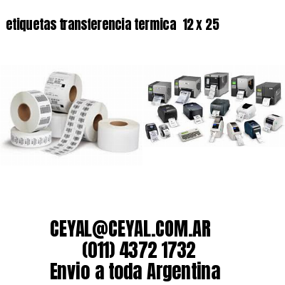 etiquetas transferencia termica  12 x 25