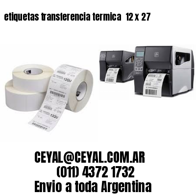 etiquetas transferencia termica  12 x 27