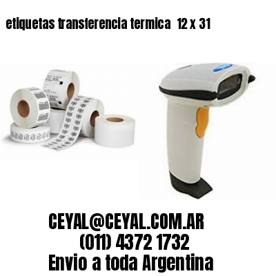 etiquetas transferencia termica  12 x 31