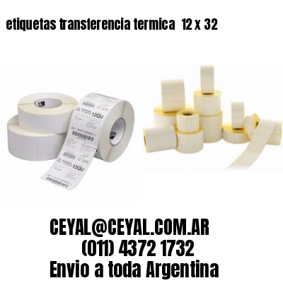 etiquetas transferencia termica  12 x 32