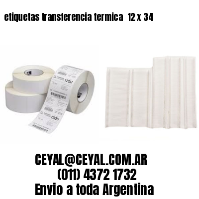 etiquetas transferencia termica  12 x 34