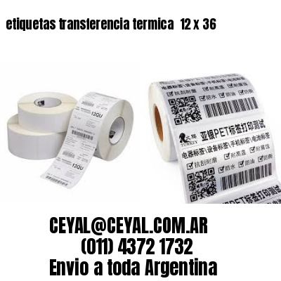 etiquetas transferencia termica  12 x 36