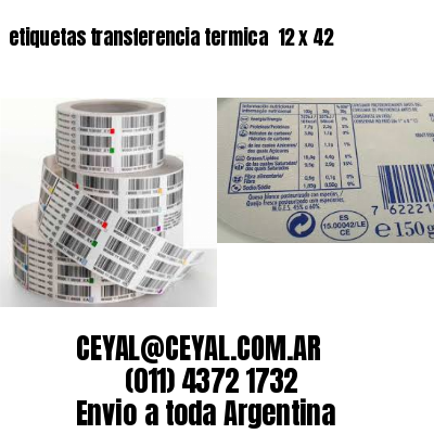 etiquetas transferencia termica  12 x 42