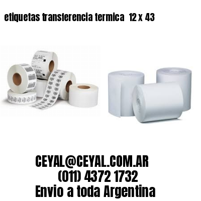 etiquetas transferencia termica  12 x 43