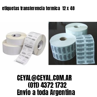 etiquetas transferencia termica  12 x 48