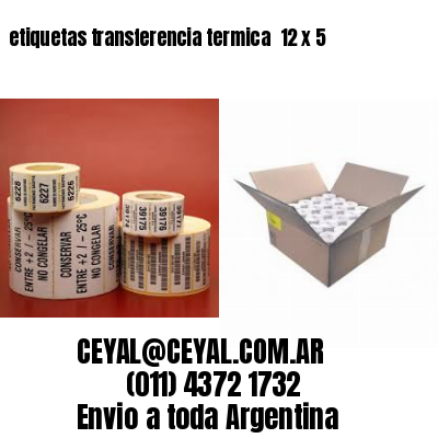 etiquetas transferencia termica  12 x 5