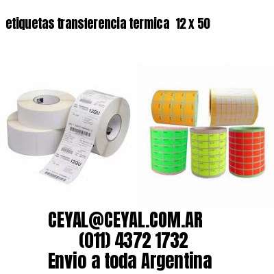 etiquetas transferencia termica  12 x 50