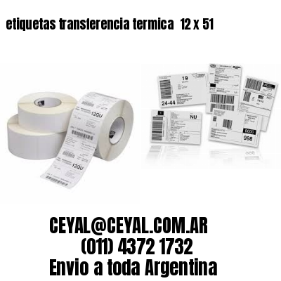 etiquetas transferencia termica  12 x 51