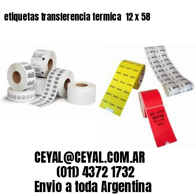 etiquetas transferencia termica  12 x 58