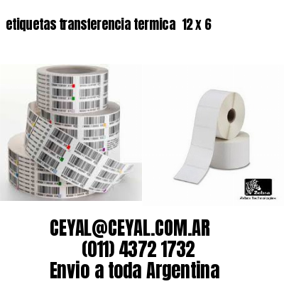 etiquetas transferencia termica  12 x 6