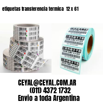 etiquetas transferencia termica  12 x 61